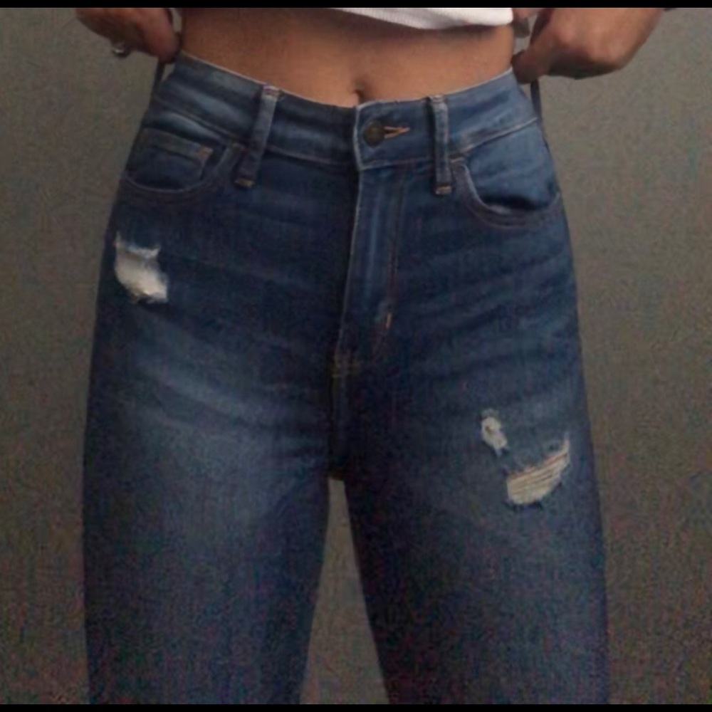 hollister ripped high rise super skinny jeans